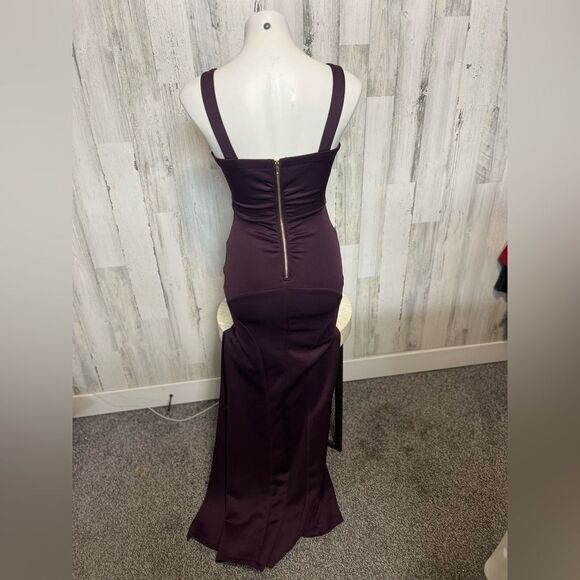 Windsor Purple Mermaid Evening Gown Size Small Formal Prom Dress Crisscross Bodi - Picture 5 of 6